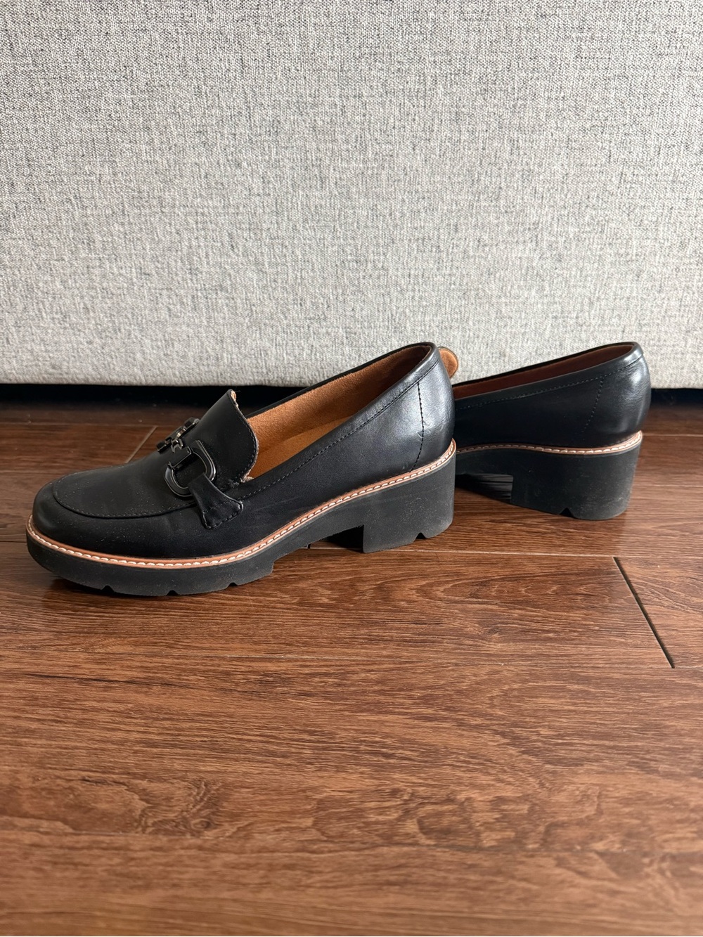 Naturalizer Black Platform Loafer Flats - Women